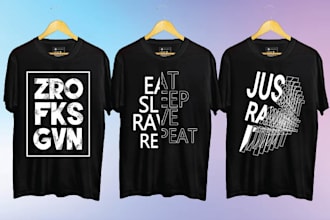 do minimalist typography t shirt design with custom t shirt design