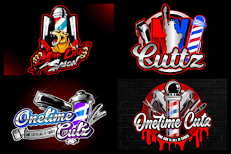 design outstanding barbershop and barber logo