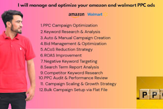 manage and optimize your amazon and walmart PPC ads
