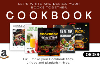 write plagiarism free recipes and design cookbook and recipe book