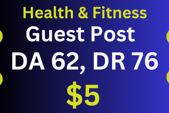 do health and fitness guest post , high da seo guest posting service