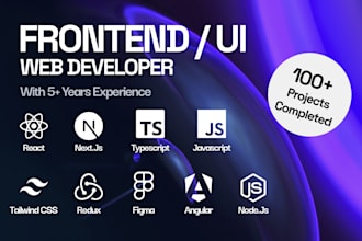 build responsive react or nextjs frontend with tailwind CSS and API integration