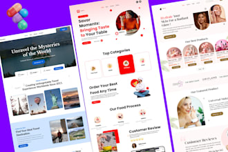design website ui and high conversion landing page ui in figma