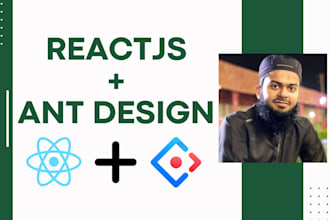 develop a react js website using ant design
