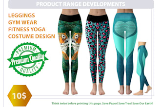 create unique leggings, yoga pants, sporty shorts, gym wear