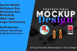 do packaging box design, product box design, 3d mock up