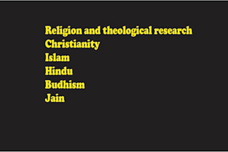 write theology and religion,