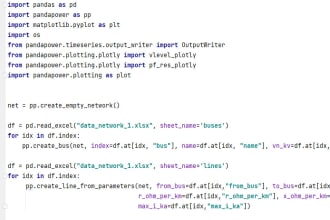 do power system network modelling in pandapower python