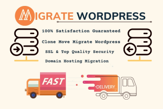migrate or move, transfer, backup wordpress website in 1 hour