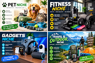 shopify dropshipping store for pet, fitness, gadgets and travel niches