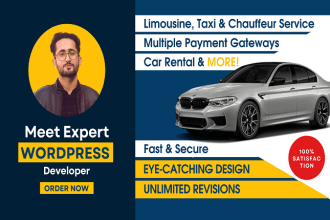 create chauffeur, limousine and taxi booking website