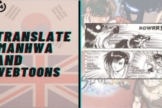 translate any manhwa or webtoon from korean to english