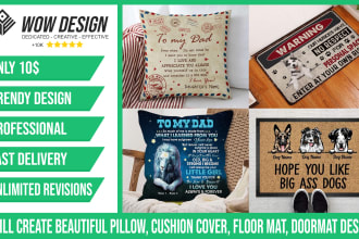 create beautiful pillow, cushion cover, floor mat, doormat design