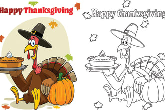 make vector art from any image for coloring book pages