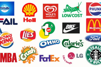 design bootleg  parody logo brand