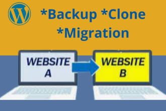 do your wordpress backup, migration and ensure website security