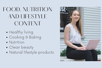 write food, nutrition, and lifestyle articles