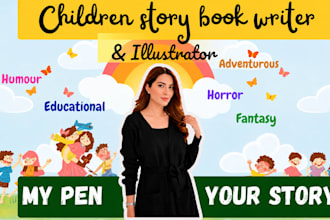write, edit your children story book writing or children book as ghost writer