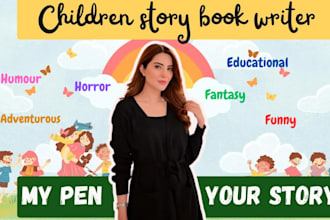 write children story book writing or be your children book ghost writer