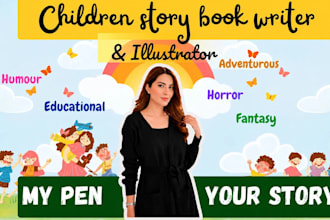write, edit your children story book writing or children book as ghost writer