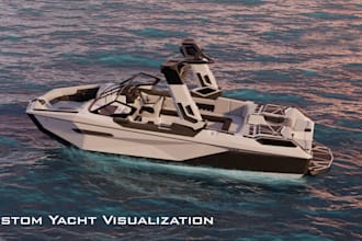 create high quality 3d model of yacht or boat