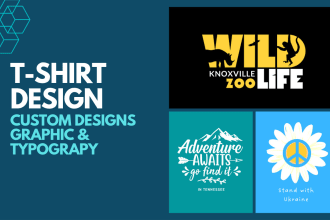 design a custom tshirt typography and graphics