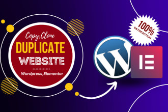 clone or duplicate any website to wordpress with elementor pro