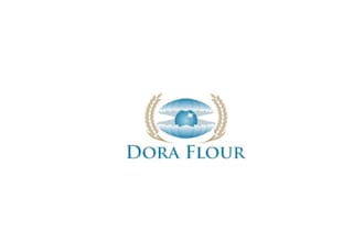 design dora  flour  product logo