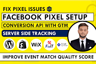 setup or fix facebook pixel conversion API and improve event match quality score