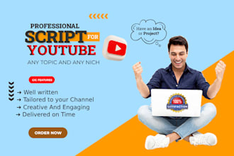 research and write a script for your youtube videos