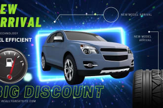 do car ads flyer, booking, rental, dealership, garage, wash and video for sale