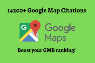 create 14200 map citations to boost your gmb ranking
