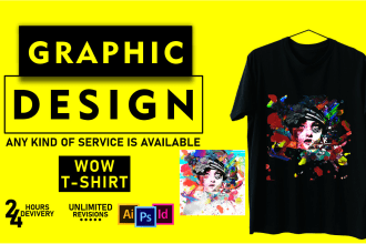 do wow t shirt design bulk, typography and graphic design