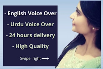 record HQ voice overs in urdu and english