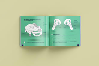 design high quality instruction manual or user guide brochure