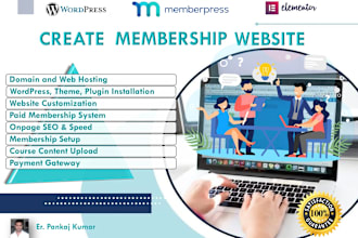develop advanced membership websites in wordpress
