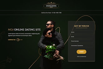 create a landing page design for your website