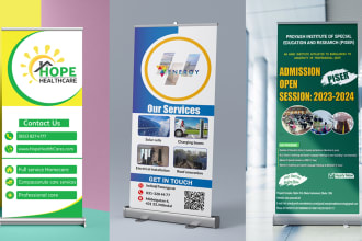 design roll up, retractable, pop up or pull up banner ads