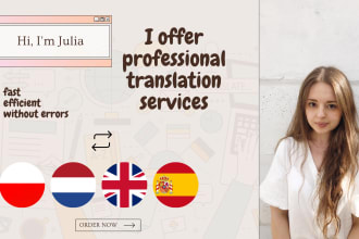 translate from polish, english and spanish to dutch