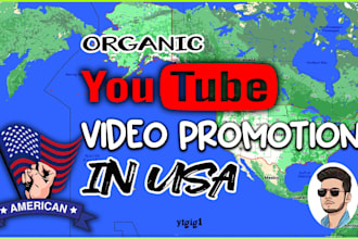 super fast organic youtube promotion to the USA audiences