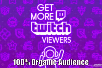 do a targeted twitch promotion to get twitch audience and organic view