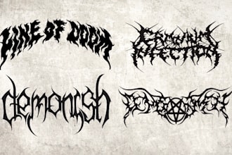 design metal logo for your band or brand