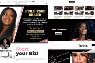 design beauty website,hair extension or beauty salon website