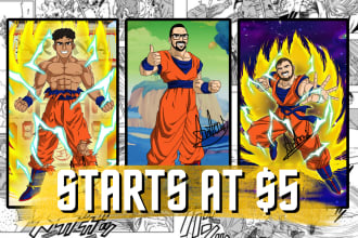 draw any dragon ball z character or any anime for you