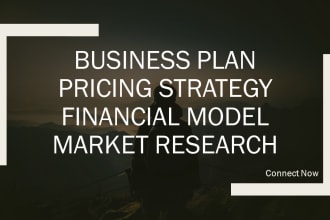 do market research, pricing analysis and business strategy