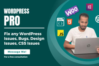 fix any wordpress, css issues, mobile responsive issues