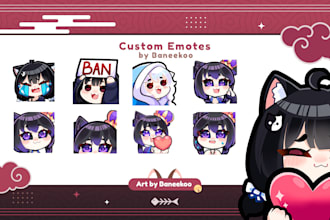 draw cute emotes and sub badges for twitch
