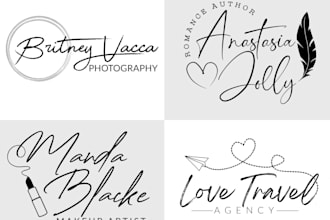 design handwritten signature logo