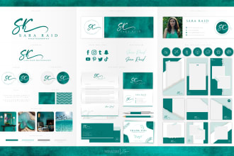 design luxury logo and social media brand book design kit