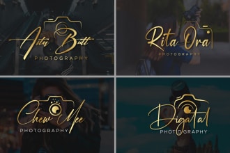 design luxury photography signature logo, or watermark